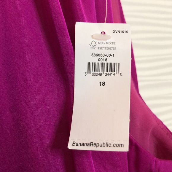 NWT Banana Republic fuchsia dress. Size 18. - Picture 8 of 9
